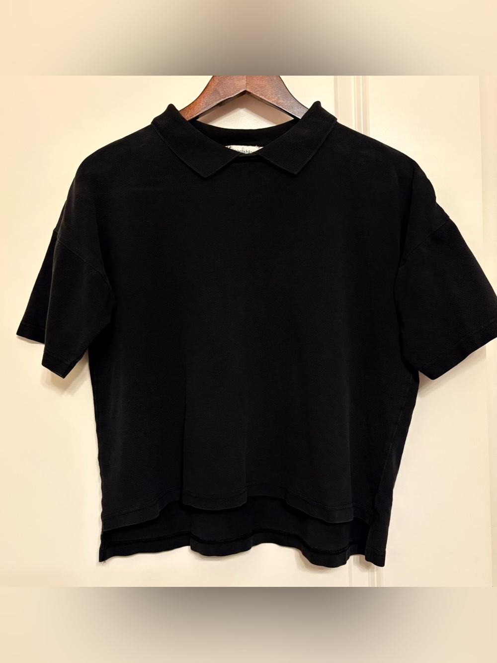 Vintage Sportables Black Short-Sleeve Polo Shirt